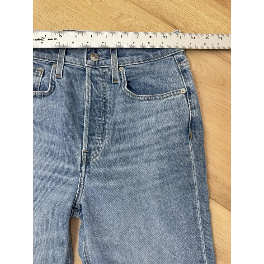 Frank & Eileen Monaghan High Rise Button Fly Raw Hem Jeans Size 26 - Picture 9 of 12